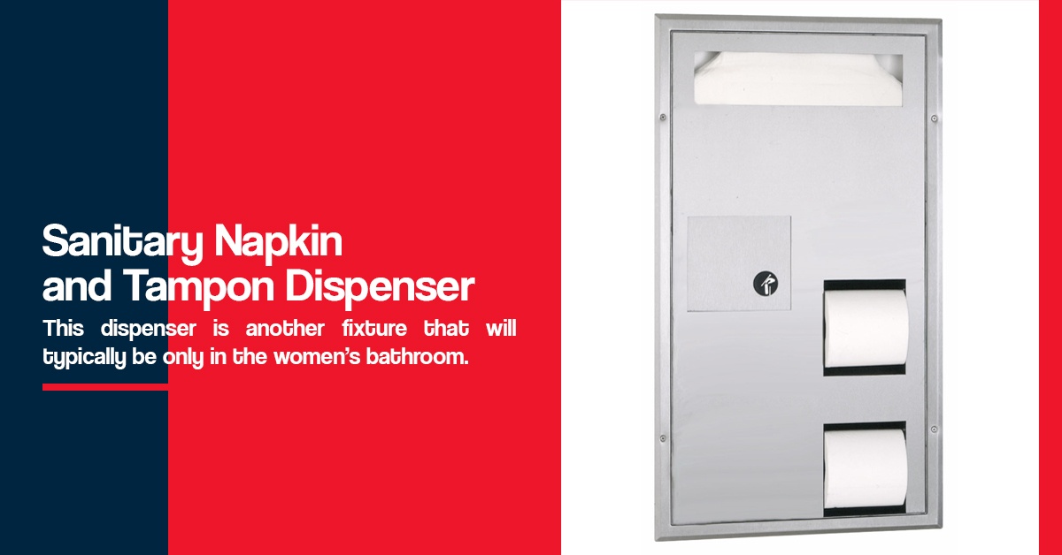 sanitary napkin and tampon dispenser